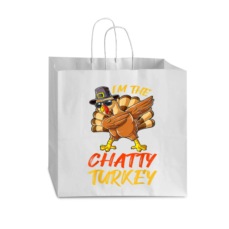 Chatty Turkey Matching Family Group Thanksgiving Party Vogue Paper Bag - 16 X 6 X 12 | Artistshot