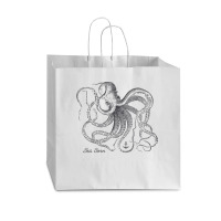 Vintage Black Octopus Marine Biologist Ocean Sea Life 5 Vogue Paper Bag - 16 X 6 X 12 | Artistshot