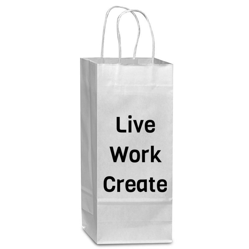 Live Work Create Wine Paper Bag - 5 1/2 X 3 1/4 X 13 | Artistshot