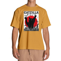 Vintage Catzilla Japanese Sunset Style Urban Heavy T-shirt | Artistshot