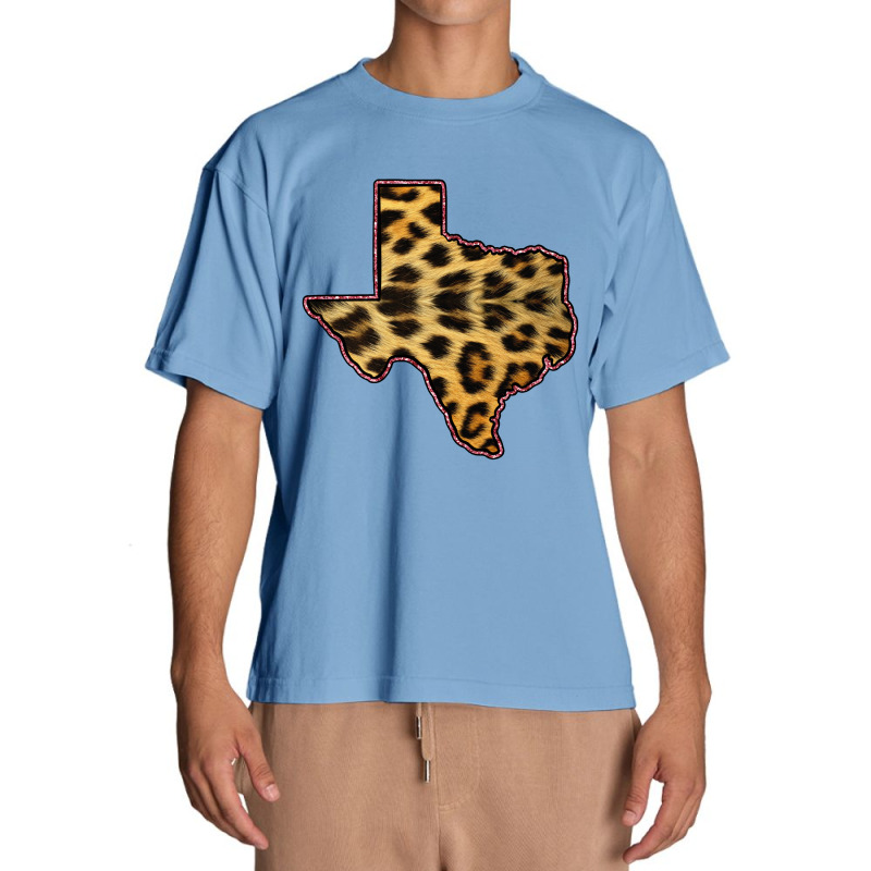 Western Texas Map Leopard Pattern Urban Heavy T-shirt | Artistshot