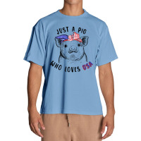 Just A Pig Who Loves Usa Urban Heavy T-shirt | Artistshot