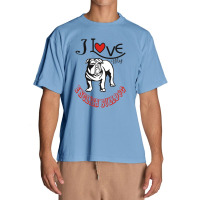 I Love My English Bulldog Urban Heavy T-shirt | Artistshot