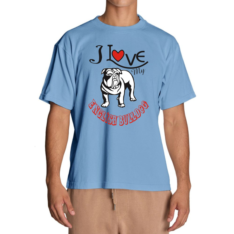 I Love My English Bulldog Urban Heavy T-shirt | Artistshot