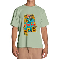 Sunflower Alabama Map Urban Heavy T-shirt | Artistshot