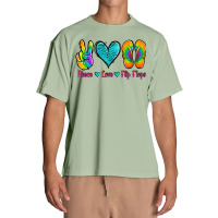 Peace Love Flips Flops Urban Heavy T-shirt | Artistshot