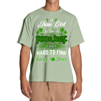 June Girl Is Like A Fourleaf Clover Hard To Find Lucky To Have Urban Heavy T-shirt | Artistshot