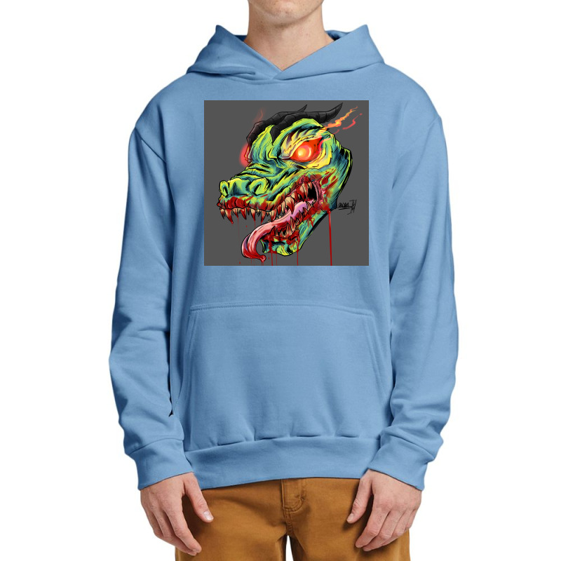 Zombie Trex Urban Pullover Hoodie | Artistshot