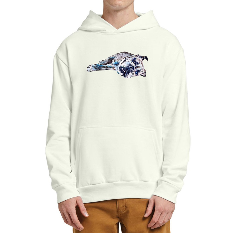 A Tired Bulldog Laying Down O Urban Pullover Hoodie | Artistshot