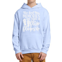 The Best Memories Are Made In Flip Flops Urban Pullover Hoodie | Artistshot