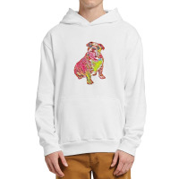 A Cute Bulldog Sitting And Lo Urban Pullover Hoodie | Artistshot