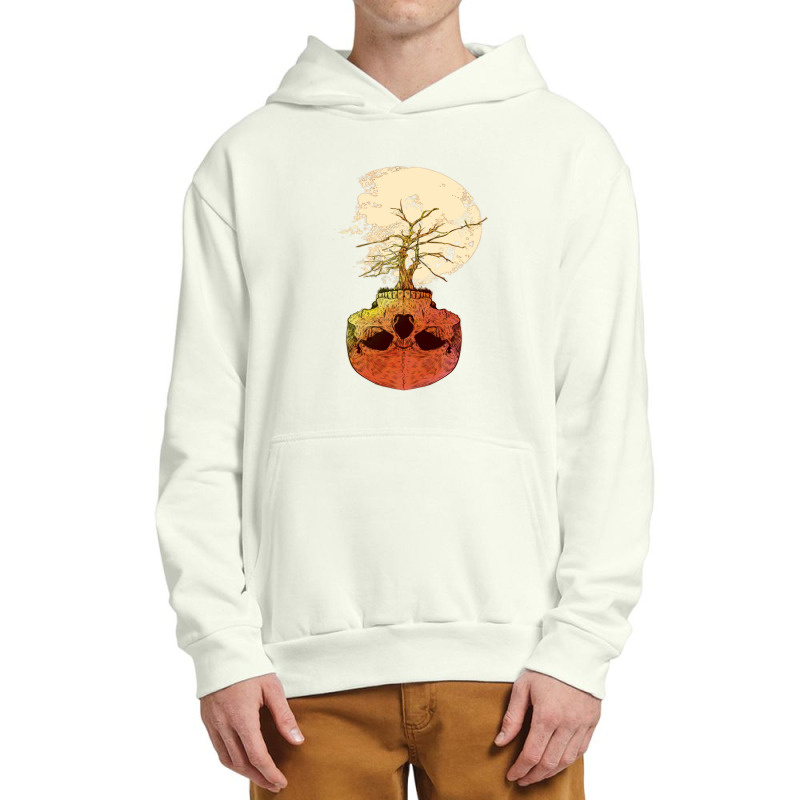 Skull Bowl For Tree With Full Moon Urban Pullover Hoodie | Artistshot