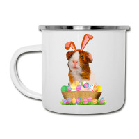 Funny Guinea Pig With Cute Bunny Ears Easter Day Eggs Basket Camper Cup | Artistshot