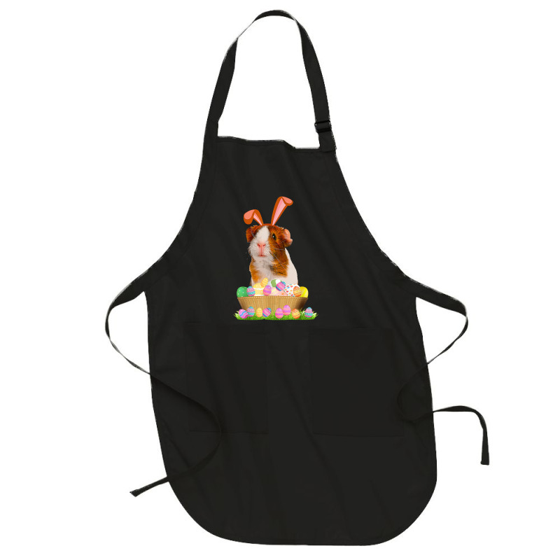 Funny Guinea Pig With Cute Bunny Ears Easter Day Eggs Basket Full-length Apron | Artistshot