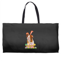 Funny Guinea Pig With Cute Bunny Ears Easter Day Eggs Basket Weekender Totes | Artistshot