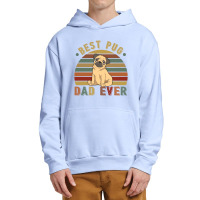 Best Pug Dad Ever Retro Vintage Father's Day Urban Pullover Hoodie | Artistshot