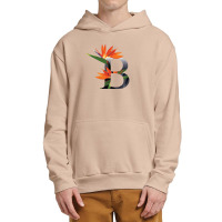 Floral Initial Letter B Urban Pullover Hoodie | Artistshot