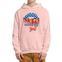 Guinea Pig Girl Pretty American Flag Sexy Biting Lip 4th Of July Usa A Urban Pullover Hoodie | Artistshot