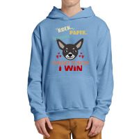 Rock Paper Scissors Throat Punch I Win Dog Retro Vintage Chihuahua Urban Pullover Hoodie | Artistshot