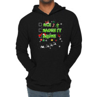 Nice Naughty Drunk Check Funny Christmas Cute Gifts Lightweight Hoodie | Artistshot