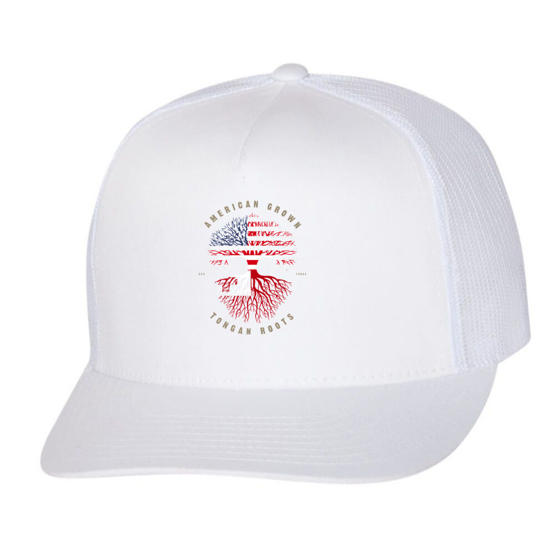 American Grown Tongan Roots Tonga Flag Premium T Shirt Trucker Cap by BrunkeMiaysia | Artistshot