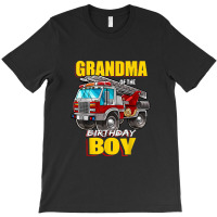 Grandma Of Birthday Boy Matching Family Fireman Firetruck  Grandma T-shirt | Artistshot