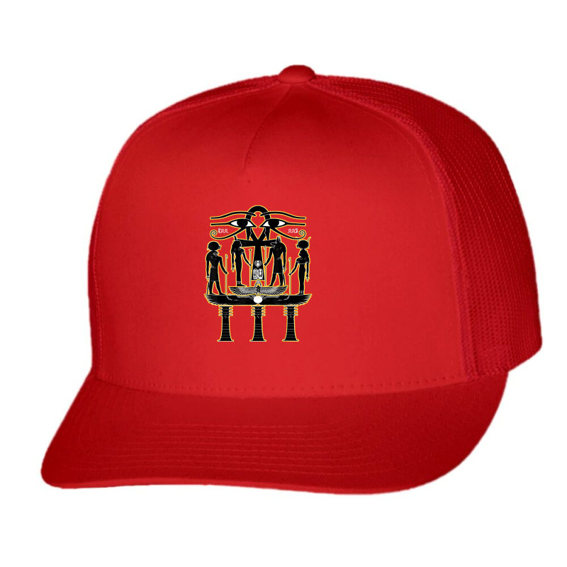 Egypt Egyptian God Kemetic Neter Ra Maat Anubis Hathor T Shirt Trucker Cap by caulkyuladdenrxi | Artistshot