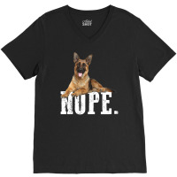 Nope Lazy German Shepherd Dog Lover V-neck Tee | Artistshot