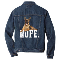 Nope Lazy German Shepherd Dog Lover Men Denim Jacket | Artistshot