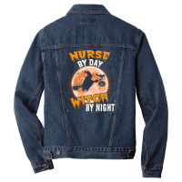 Nurse By Day Witch By Night Men Denim Jacket | Artistshot