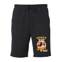 Nurse By Day Witch By Night Fleece Short | Artistshot