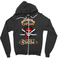 Obey The Captain Or Learn To Swim Pirate Zipper Hoodie | Artistshot