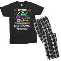 October Girl I'm Not Spoiled I Just Have The Best Husband Men's T-shirt Pajama Set | Artistshot