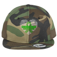 Cerebral Palsy Awareness Hope Support Strong Warrior T Shirt Flat Bill Snapback Cap | Artistshot