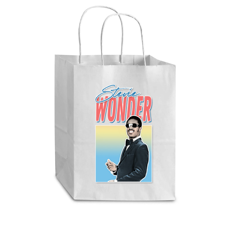 C:\users\dell\desktop\l2\chung 7\stevie Wonder Stevie Wonder _ Retro A Cub Paper Bag - 8 X 4 1/2 X 10 1/4 | Artistshot