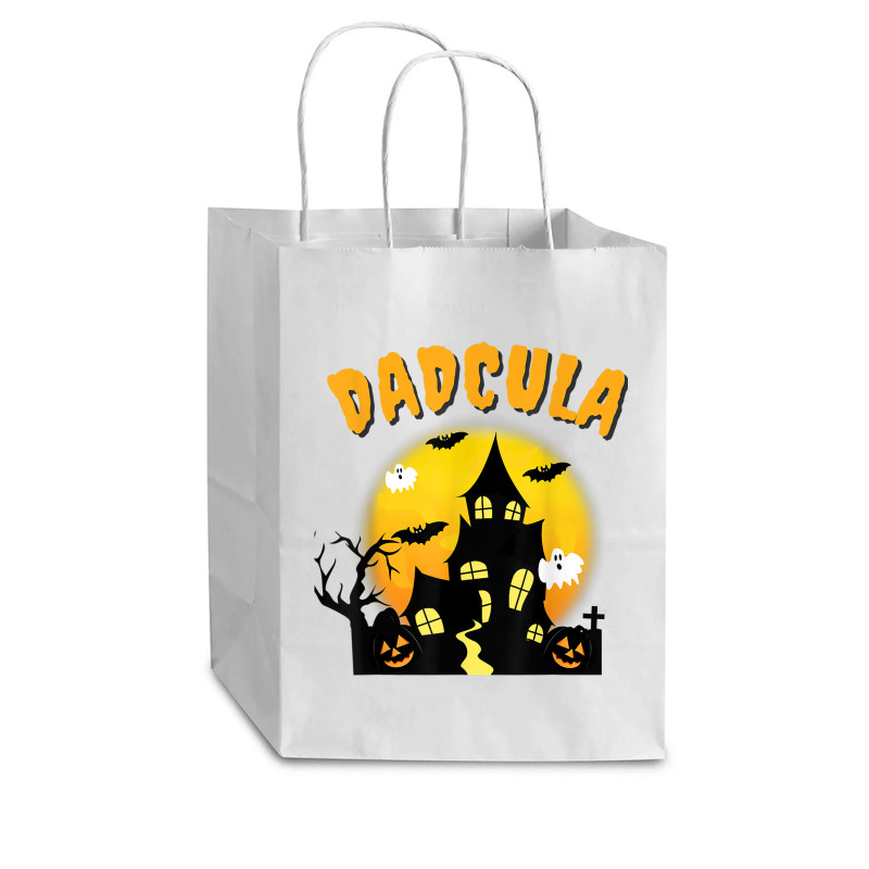 Dadcula Funny Dad Halloween Costume Spooky Season Scary Mens Cub Paper Bag - 8 X 4 1/2 X 10 1/4 | Artistshot