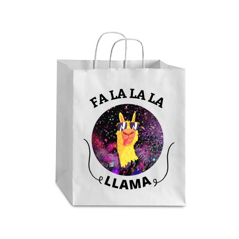 Fa La La La Llama Debie Paper Bag - 10 X 5 X 13 | Artistshot