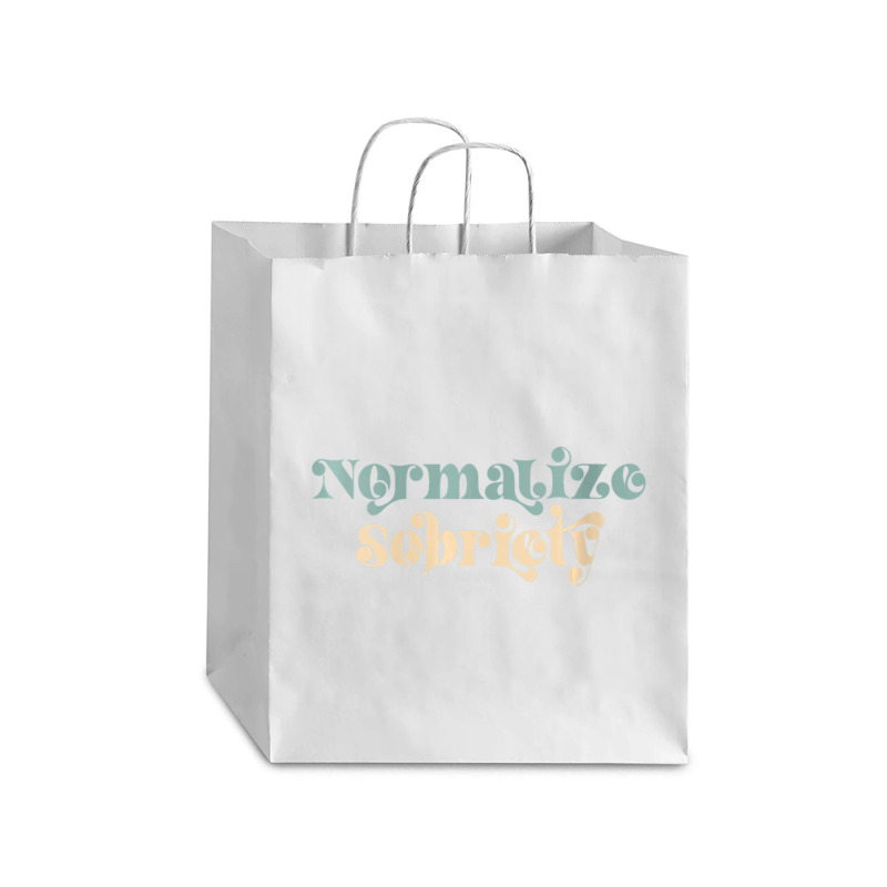 Womens Sober Girl Quote Normalize Sobriety V-neck Debie Paper Bag - 10 X 5 X 13 | Artistshot