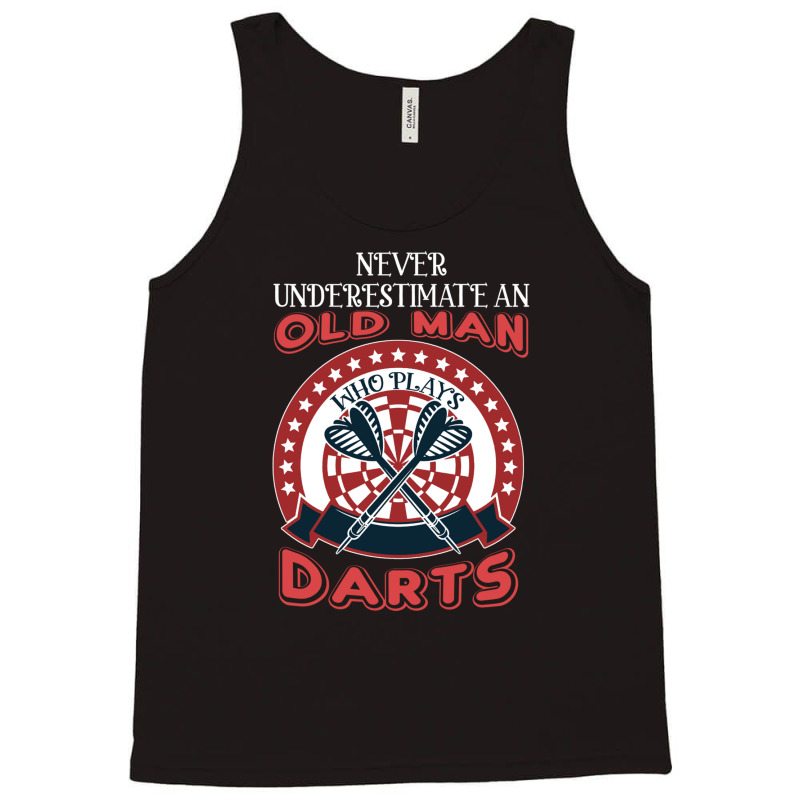 Old Man And Darts Father's Day Dart Player Tank Top | Artistshot