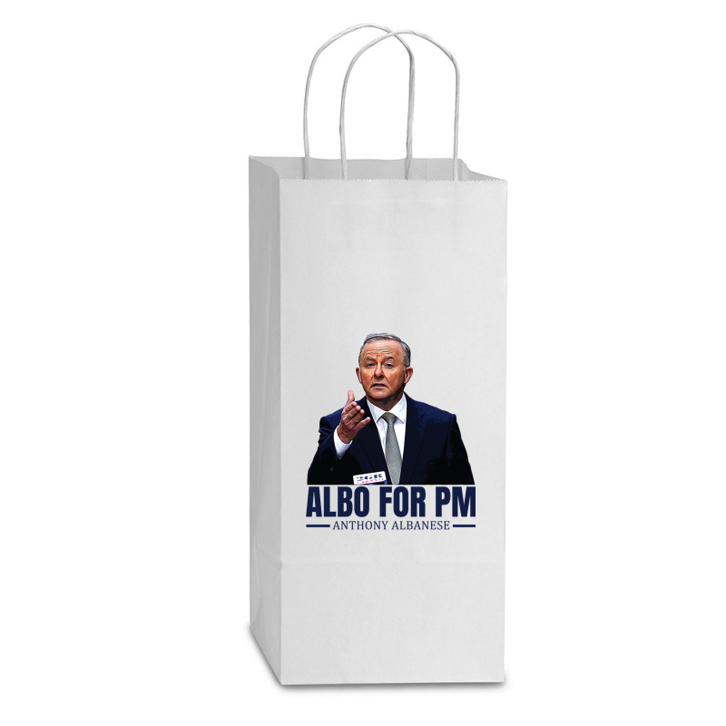 Anthony Albanese. Albo For Pm Double Wine Paper Bag - 6 1/2 X 3 1/2 X 12 3/8 | Artistshot