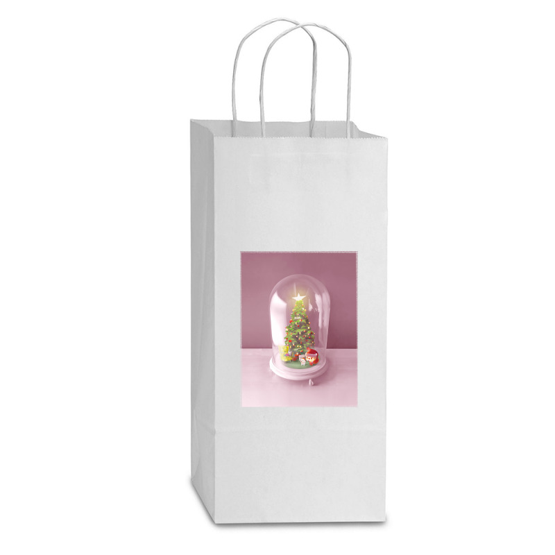 Christmas Bell Jar Double Wine Paper Bag - 6 1/2 X 3 1/2 X 12 3/8 | Artistshot