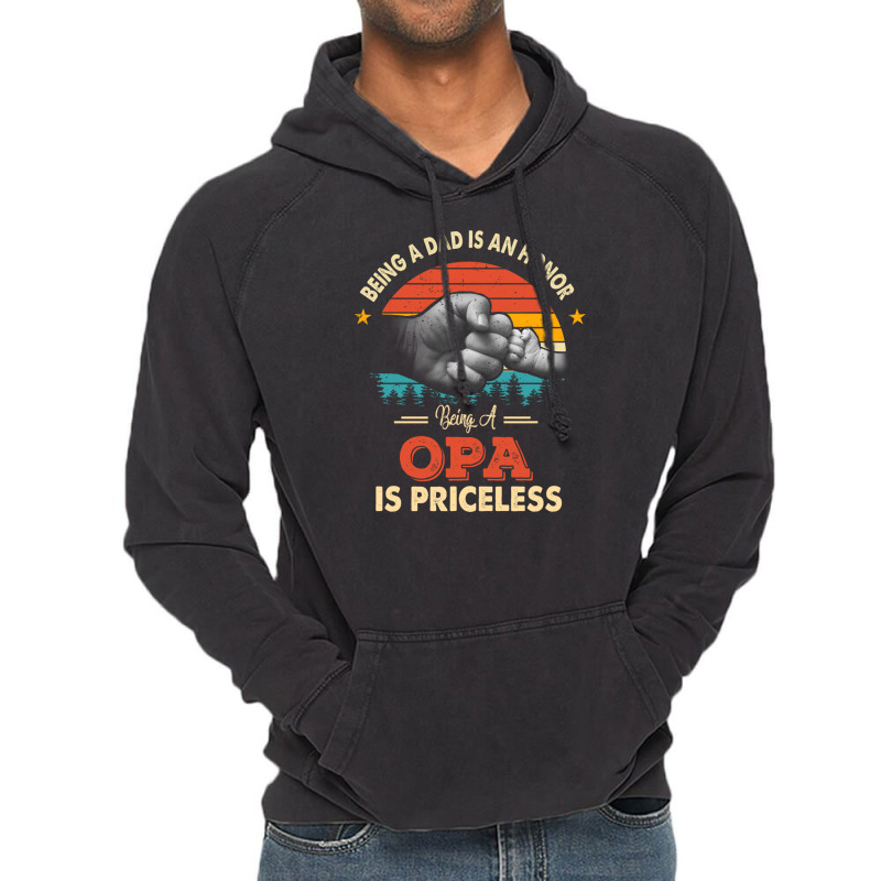 Opa Best Grandpa Papa Dad Father's Day Vintage Hoodie | Artistshot