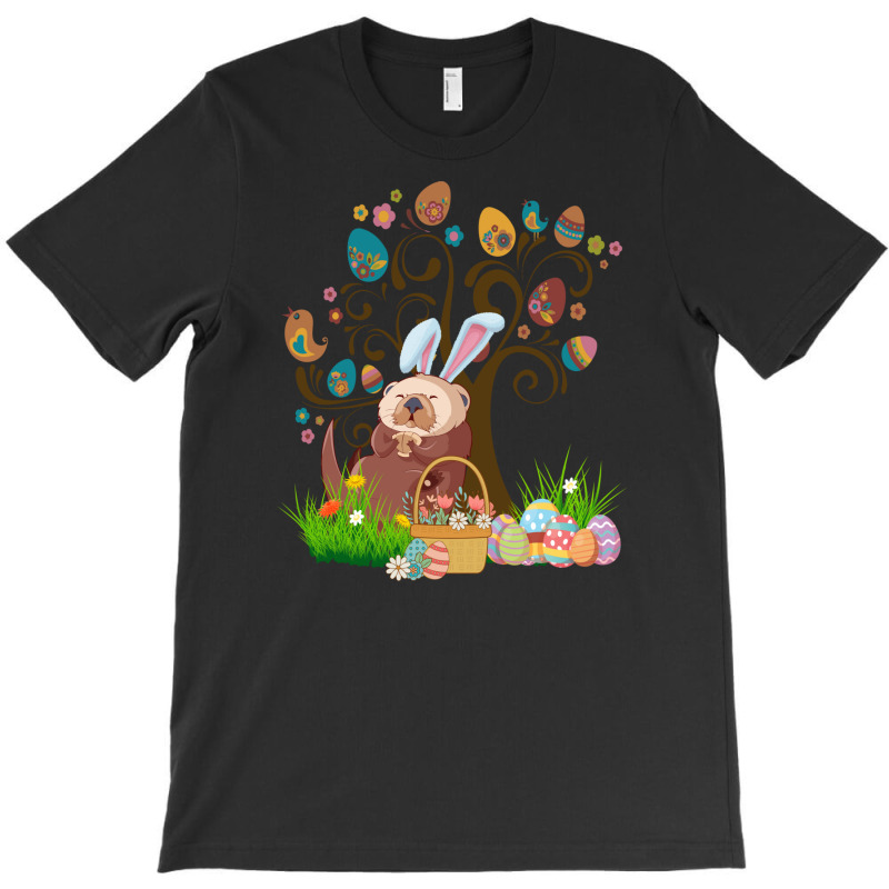 Otter Easter Day Funny Otter Bunny Ears And Eggs T-shirt | Artistshot