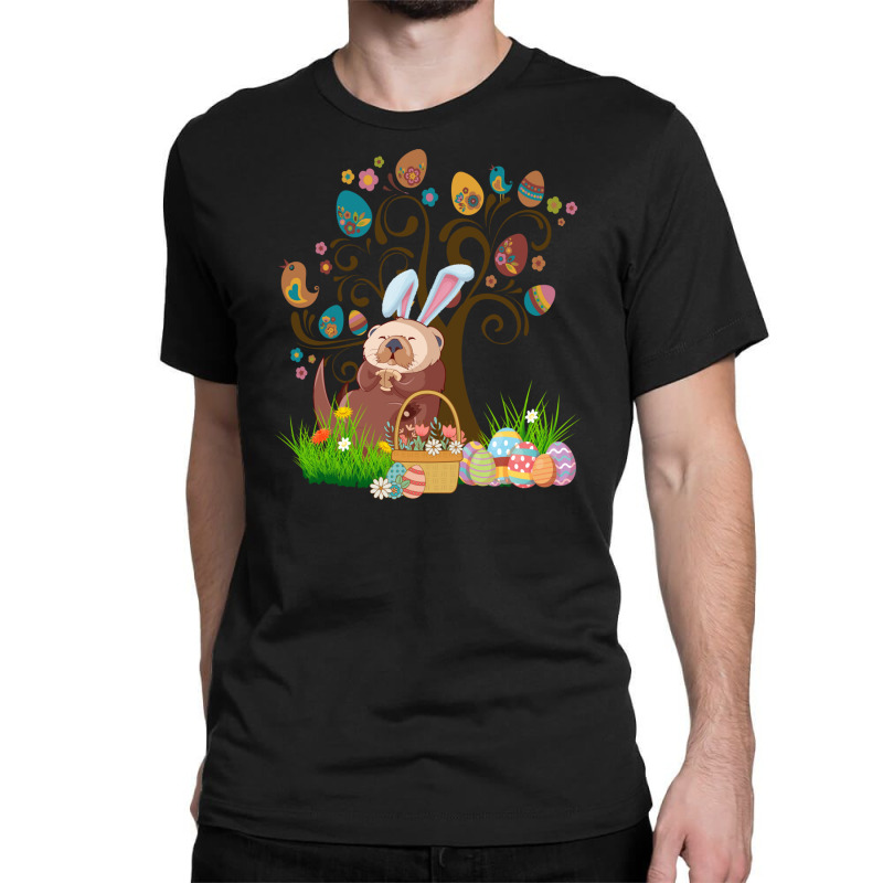 Otter Easter Day Funny Otter Bunny Ears And Eggs Classic T-shirt | Artistshot