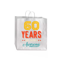 60 Year Of Being Awesome 60th Birthday Bday Family Party Jumbo Paper Bag - 18 X 7 X 18 3/4 | Artistshot