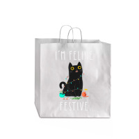 Cat Christmas Feline Festive Women & Kids Xmas Jumbo Paper Bag - 18 X 7 X 18 3/4 | Artistshot