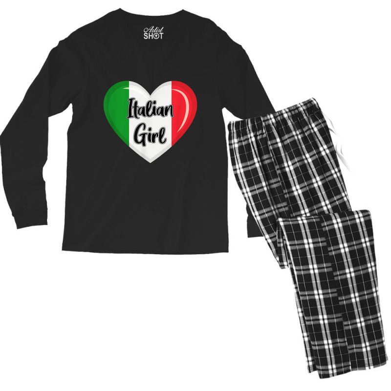 Italy Flag For Women Italian Girl Men's Long Sleeve Pajama Set | Artistshot