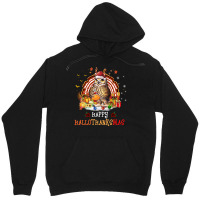 Owl Thankgiving Halloween Christmas Happy Hallothanksmas Unisex Hoodie | Artistshot