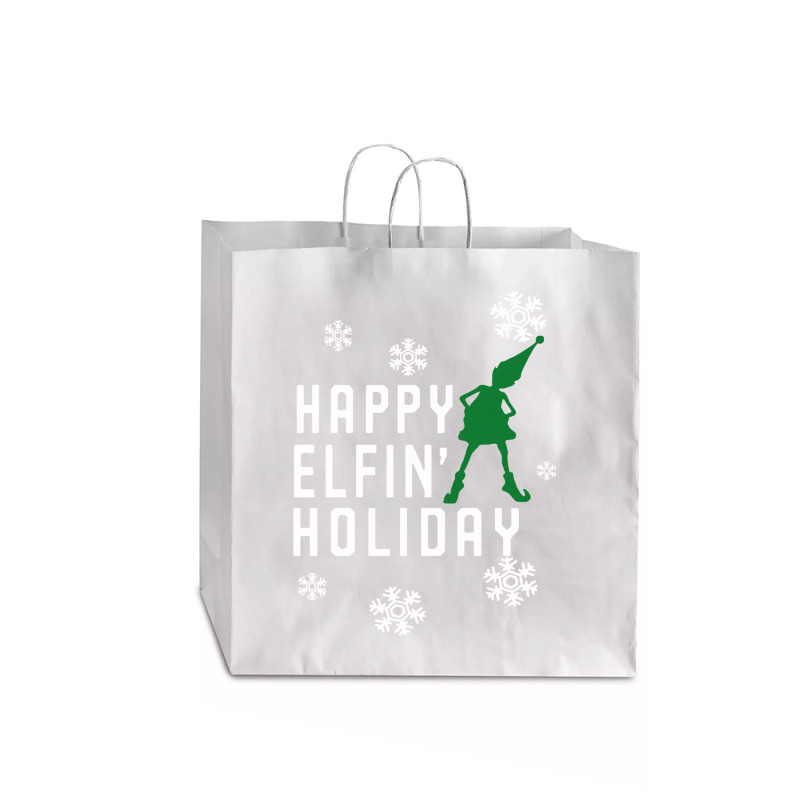 Happy Elfin Holiday [gemuk] Jumbo Paper Bag - 18 X 7 X 18 3/4 | Artistshot