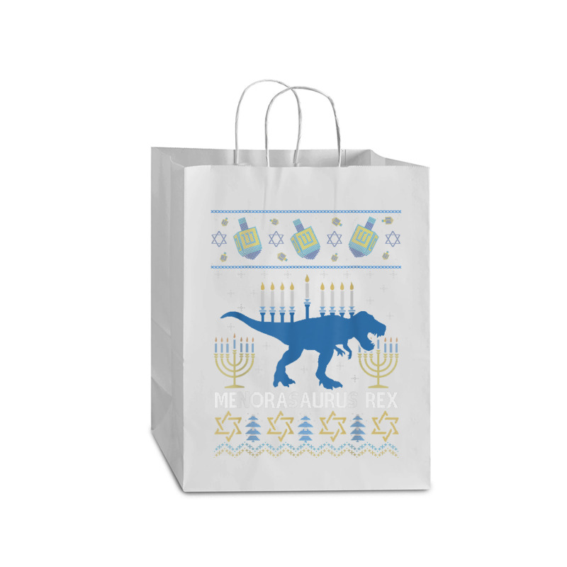 Menorasaurus Rex Funny Dinosaur Hanukkah Jewish Christmas Mart Paper Bag -13 X 7 X 17 | Artistshot